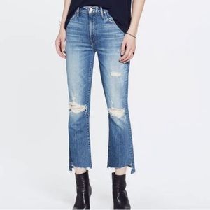 MOTHER DENIM- The Insider Crop Step Chew Better When It's Wrong